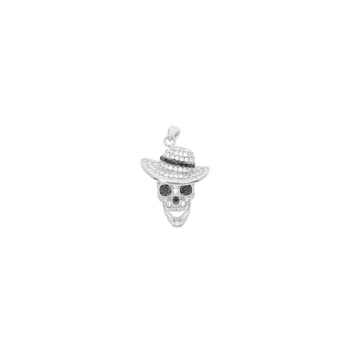 CZ Skull Pendant