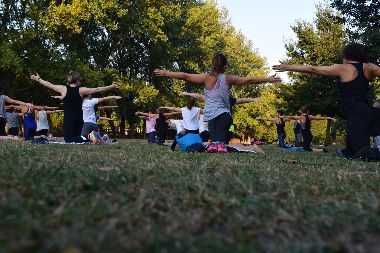 yoga class with mom