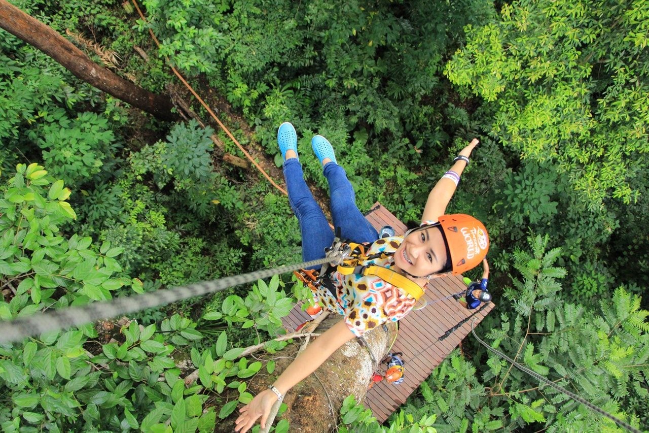 zip line with dad on father's day