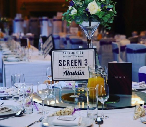 movie themed wedding