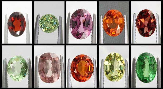 garnet types
