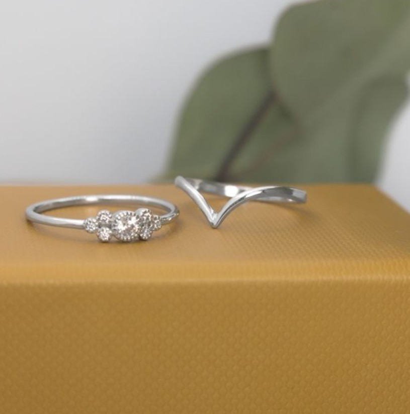 rhodium plated silver