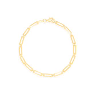 10K Yellow Gold Rectangle Links Bracelet (GB-10-1130)