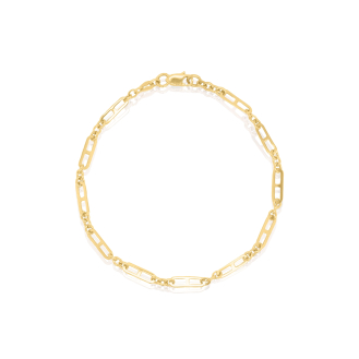 10K Yellow Gold Fancy Links Bracelet (GB-10-1131)