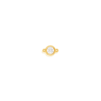 10K Yellow Gold 4MM CZ Bezel Permanent Jewellery Charm (PERM-C-0002)