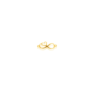 10K Yellow Gold Infinity Heart Permanent Jewellery Charm (PERM-C-0004)