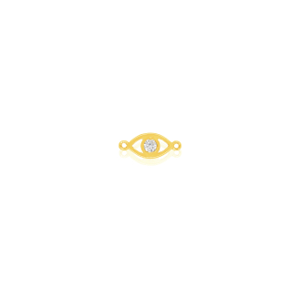 10K Yellow Gold CZ Evil Eye Permanent Jewellery Charm (PERM-C-0005)