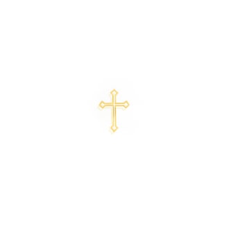 10K Yellow Gold Open Cross Permanent Jewellery Charm (PERM-C-0006)