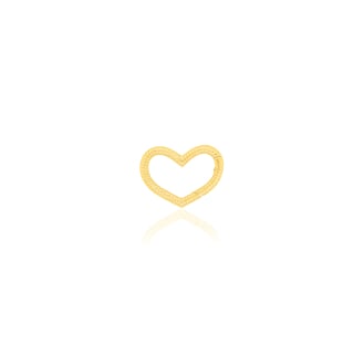 Sterling Silver Gold Vermeil Twisted Rope Heart Enhancer (ENC-0001)