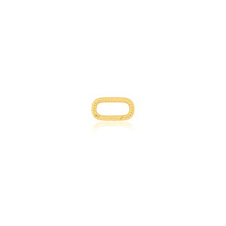 Sterling Silver Gold Vermeil Twisted Rope Oval Enhancer (ENC-0002)