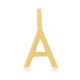 10K Yellow Gold Plain Alphabet Pendants (GP-10-1001)