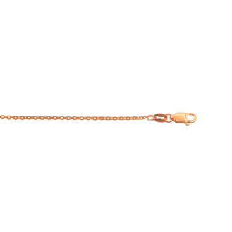 Sterling Silver Rosegold Vermeil Basic Chain Rolo 02 Oval 1.6mm (ROLO-OV40-R)
