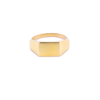 10K Yellow Gold Plain Signet Ring (GR-10-1072)