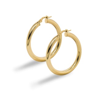 10K Yellow Gold Tube Hoops 4mm x 48mm (GHP-4-48)