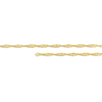 10K Yellow Gold Singapore Chain By Inch 1.4mm (PERM-SING-024-10)