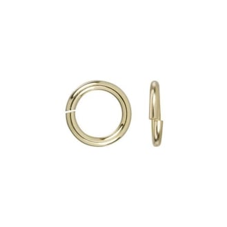 10K Yellow Gold Jump Rings for Permanent Bracelet Gauge 24 (0.5mm x 2.8mm) 10 Pcs a Pack (JR-PACK-24-Y)
