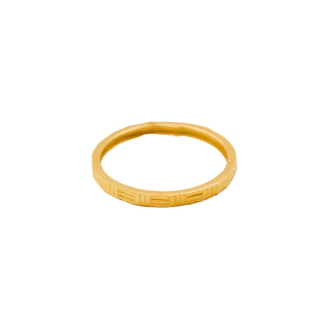 10K Yellow Gold Plain D/C Band Ring (GR-10-1079)