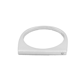 Sterling Silver Bar Ring with CZ Stone (R-1400)
