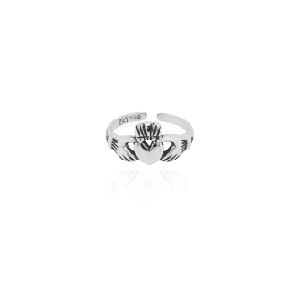 Sterling Silver Claddagh Toe Ring (TR-1043)