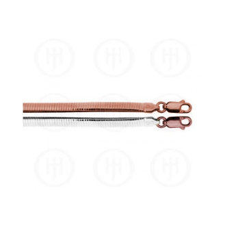Sterling Siver Rosegold Vermeil Fancy Chain Omega Two-tone 01 (OMEGA-TT-R-4) 4.0mm