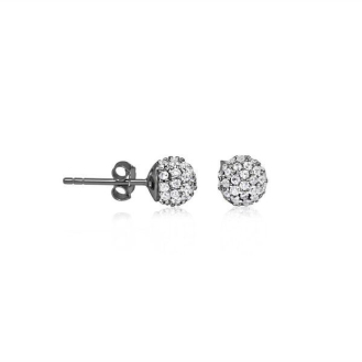 Sterling Silver CZ Ball Studs (ST-1232)