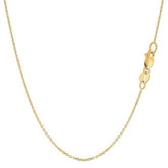 14K Yellow Gold Cable Link Chain 0.8mm (ROLO-025-14Y)