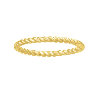 10K Yellow Gold Plain Rope Ring (GR-10-1092)