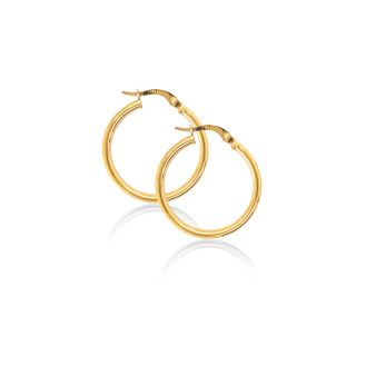 10K Yellow Gold Tube Hoops 2mm x 24mm (GHP-2-24)