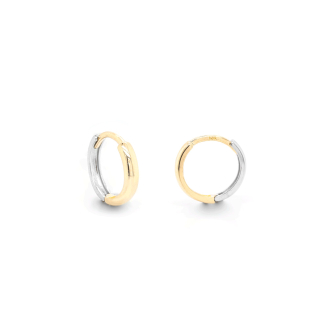 10K Yellow and White Gold Huggies (GHUG-10-1005)