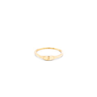 10K Yellow Gold Mini Oval Signet Ring (GR-10-1093)