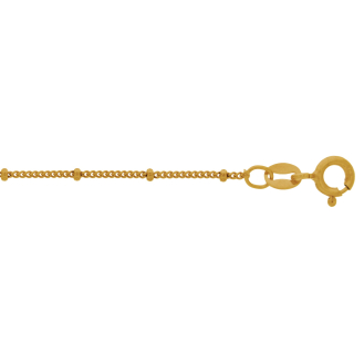 Sterling Silver Gold Vermeil Satellite Fancy Chain 1 mm (SAT1-G)