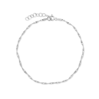 Sterling Siver Fancy Twisted Magic Anklet 1.7mm (ANK-1082)
