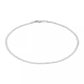 Sterling Silver Flat Marina Anklet (ANK-1106)