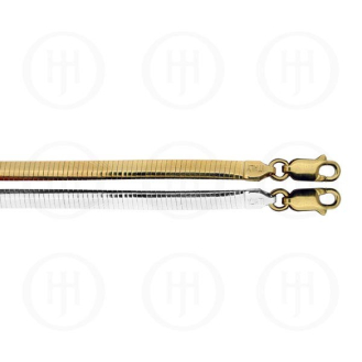 Sterling Siver Fancy Chain Omega Two-tone 01 (OMEGA-TT4) 4.0mm