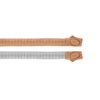 Sterling Silver and Rosegold Vermeil Fancy Lock Chain Omega Two-tone  (OMEGA-TT6-LOCK-R)
