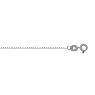 Sterling Silver Rhodium Plated 'Fancy Rolo Chain 1mm (ROLO10-RH)