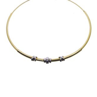 14K Yellow Gold Criss Cross Necklace (GC-1095)