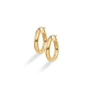 10K Yellow Gold Tube Hoops 4mm x 23mm (GHP-4-23)