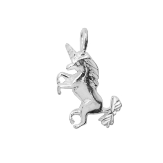 Sterling Silver Diamond Cut Charm Unicorn (JB502)