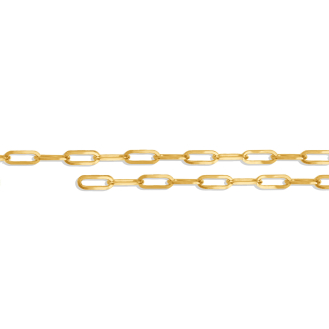 10k Yellow Gold Paperclip Chain By Inch 2mm (PERM-PPC-053-10)