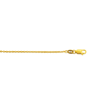 Sterling Silver Gold Vermeil Basic Chain Rolo 02 Oval 1.5mm (ROLO-OV40-G)