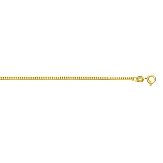 Sterling Silver Gold Vermeil Curb Chain (GD35-G) 1.2mm