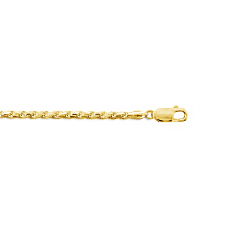 Sterling Silver Gold Vermeil Basic Rope Chain 2.0mm (ROPE40-G)