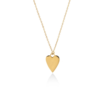 10K  Gold Plain Elongated Heart Necklace (GC-10-1180)