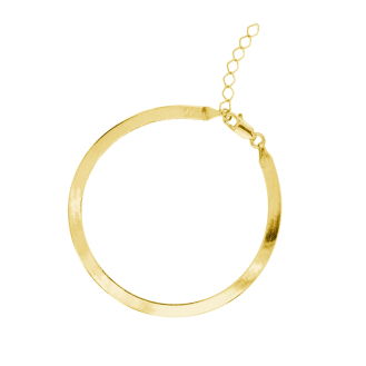 10K Yellow Gold Herringbone Chain Bracelet 3.5mm (GB-10-1003)