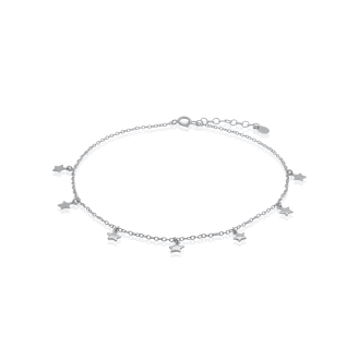 Sterling Silver Star Anklet (ANK-1068)