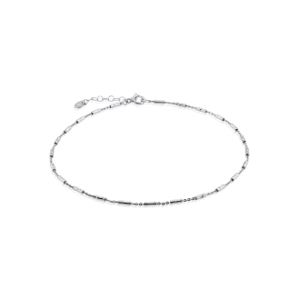 Sterling Silver Link and Bar Chain Anklet (ANK-1112)