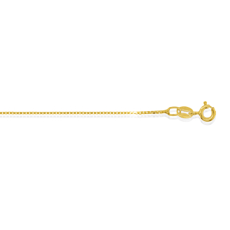 Sterling Silver Gold Vermeil Basic Chain Box 02 0.8mm (BOX15-G)