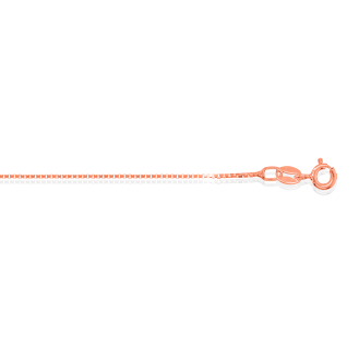 Sterling Silver Rosegold Vermeil Basic Chain Box 02 0.8mm (BOX15-R)