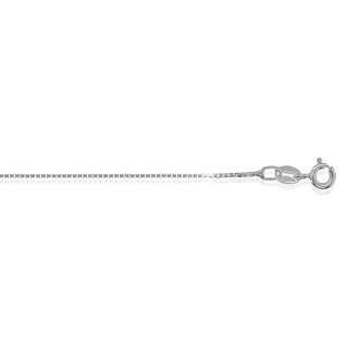 Sterling Silver Rhodium Plated Basic Chain Box 02 Rhodium 0.8mm (BOX15-RH)